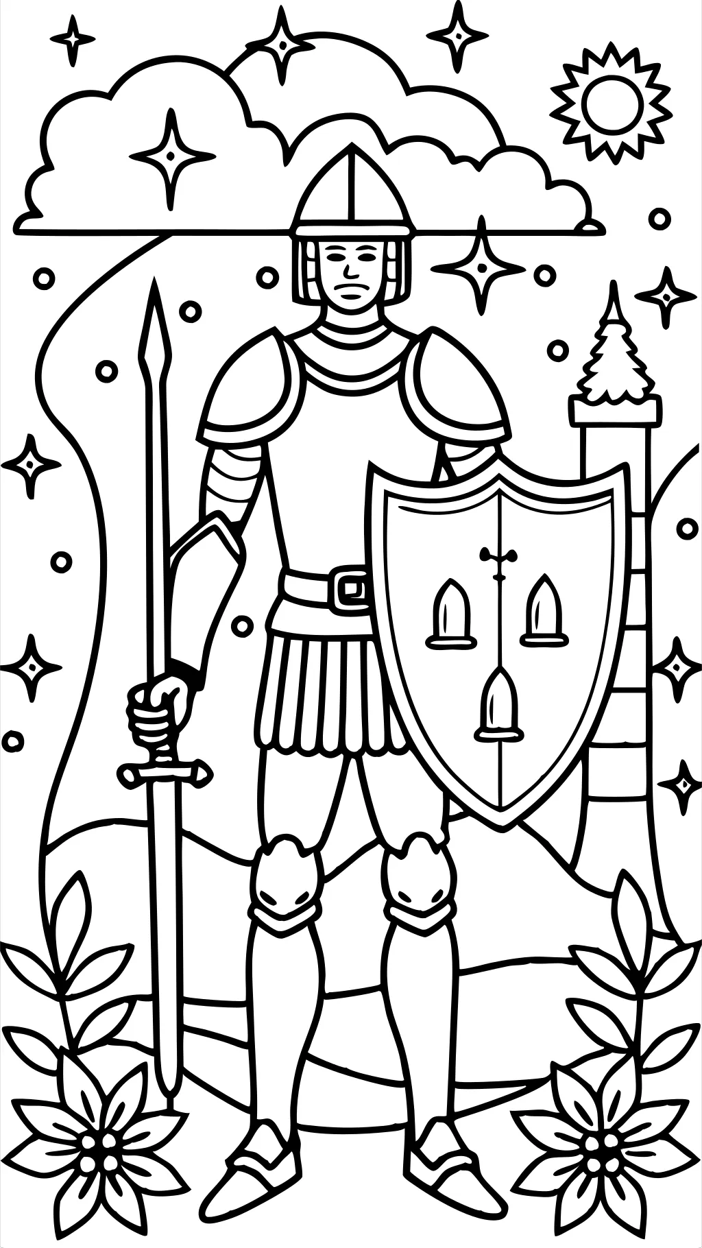 knights coloring pages